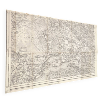 Old map Loire St Nazaire estuary late nineteenth