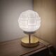 Cubical opaline rose Art Deco lamp on a stem
