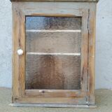 Antique wooden bathroom cabinet patinated