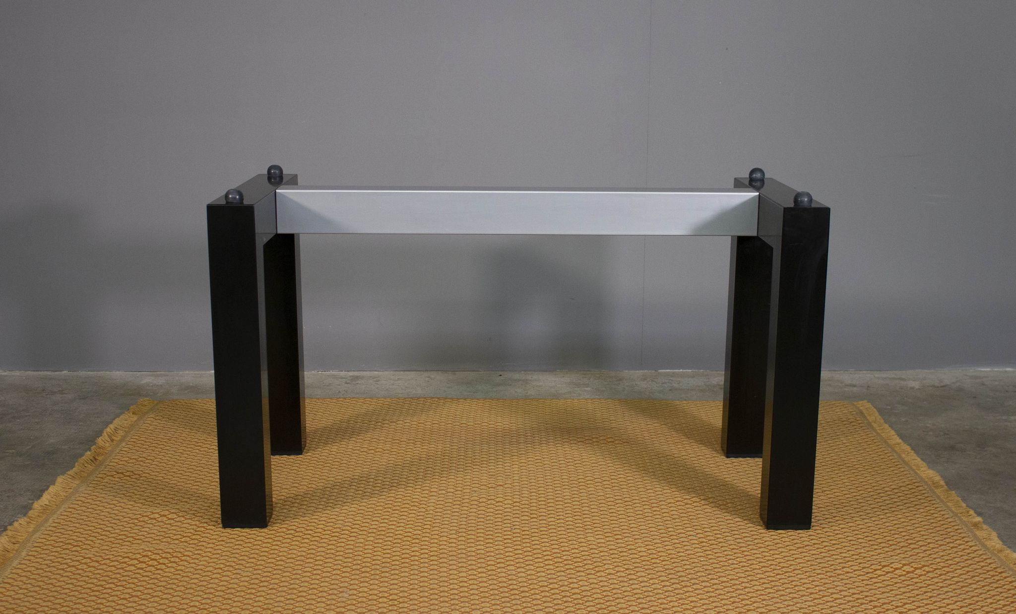 Table with rectangular top in tempered glass 1970 - Alias Italy
