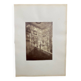 Photo Stairs of the Vienna Opera 19th century albumen laminated cardboard