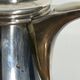Saint Hilaire teapot in silver-plated metal, with a blackened handle.