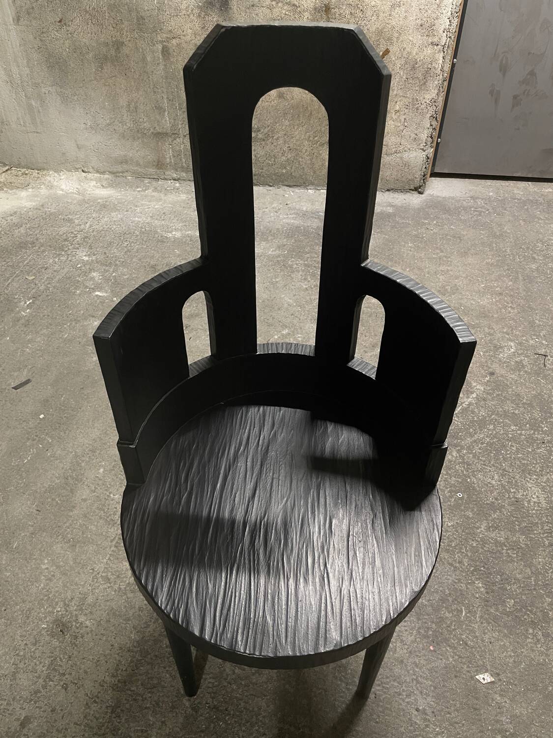 Room Studio Primitive and Modern Oak Sculptural Chair