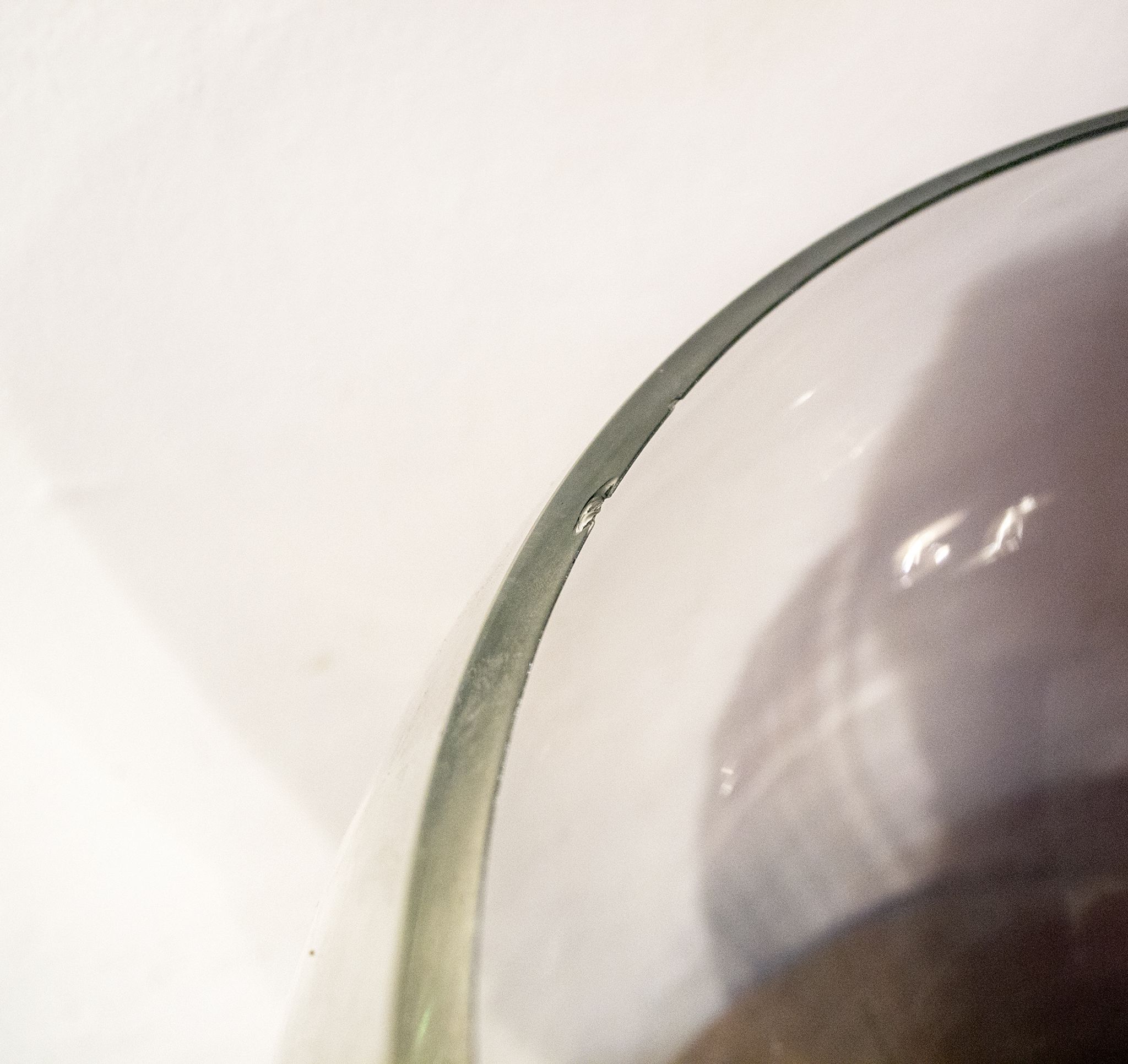 Lampe de table en verre et métal chromé Italia Anni '70