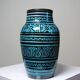Small Safi vase, Moroccan vintage turquoise handcrafted pottery