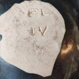 Vintage green ceramic bowl signed PL IV