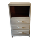 Renovated grey-blue storm commode