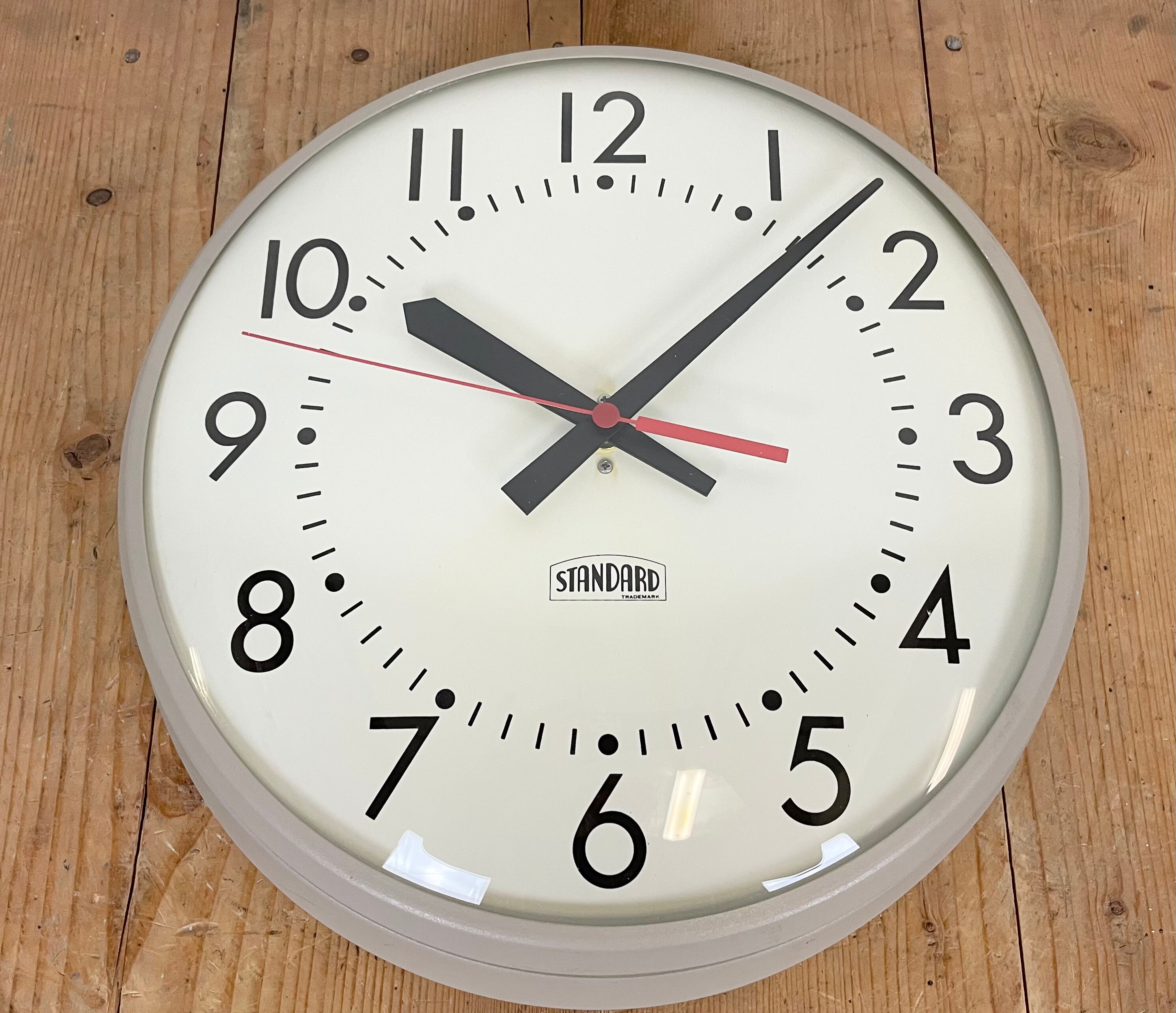 Vintage School Wall Clock from Standard Electric, 1970s