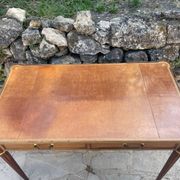 Louis XVI style mahogany flat desk from the late 19th century