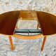 Extendable dining table in teak, butterfly extension by Van Pelt circa 1960.