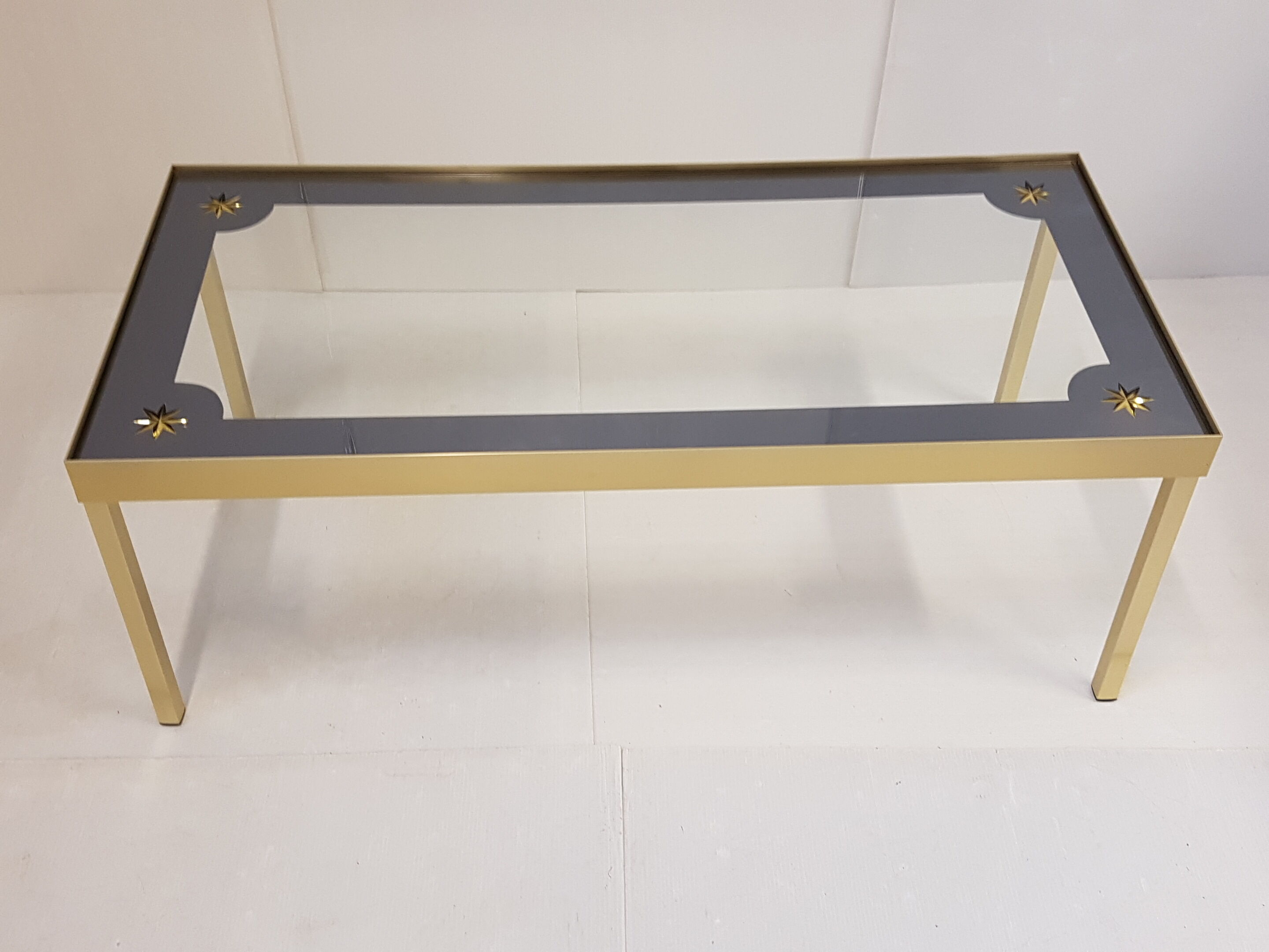 Golden aluminum coffee table 1960