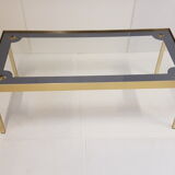 Table basse en aluminium doré 1960 vintage