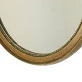 Vintage Oval Gold Leaf Gilded Mirror Resin Classic Sixties
