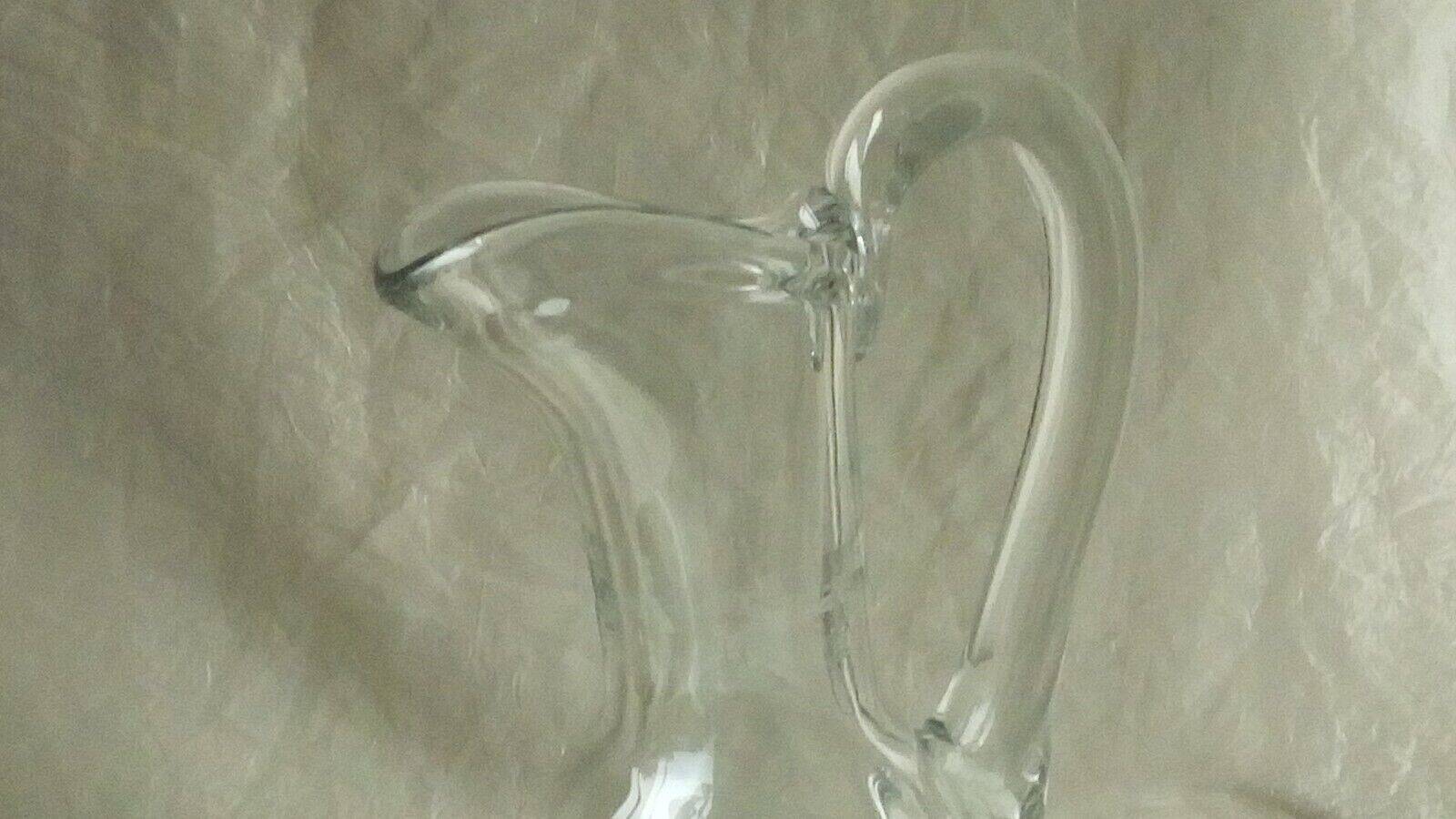 EWATER PITCHER CARAFE IN THICK GLASS WITH CUT-SIDE EFFECT
