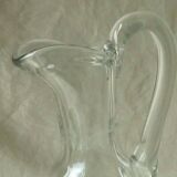 EWATER PITCHER CARAFE IN THICK GLASS WITH CUT-SIDE EFFECT