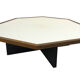 Table basse hexagonale en wengé 1960