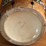 Handmade marked ceramic floor vase, vintage from the 70s