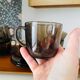 Set of 6 Vereco vintage 70 smoked glass cups