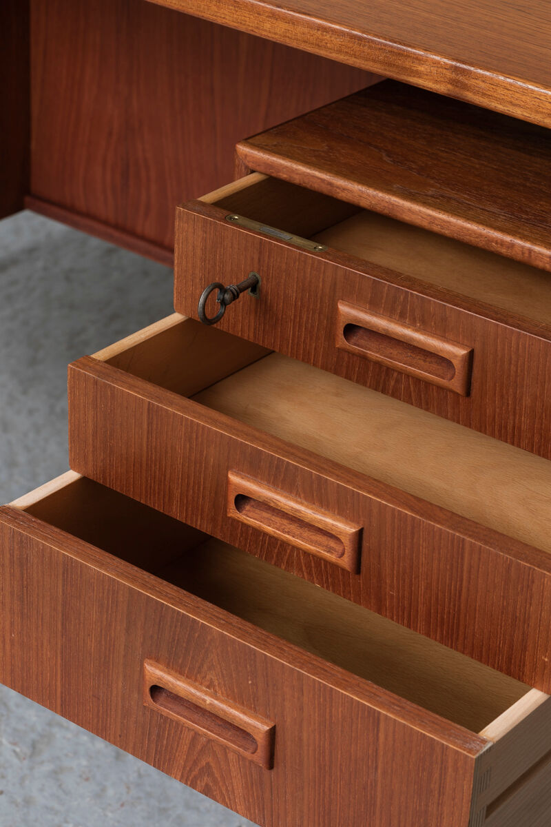 Freestanding writing desk in teak, Danish design, 1950s