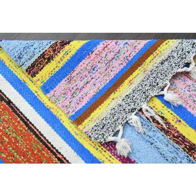 Vintage Turkish Oushak Handmade Wool Cotton Pink Runner Rug 89x266