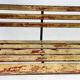 Vintage Industrial Slatted Bench with Original Patina