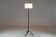 Twisted black metal brutalist floor lamp