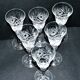 Lot de 6 verres à vin en cristal taillé diamant lemberg ou saint-louis 17cm