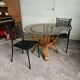 Bamboo metal chair and armchair