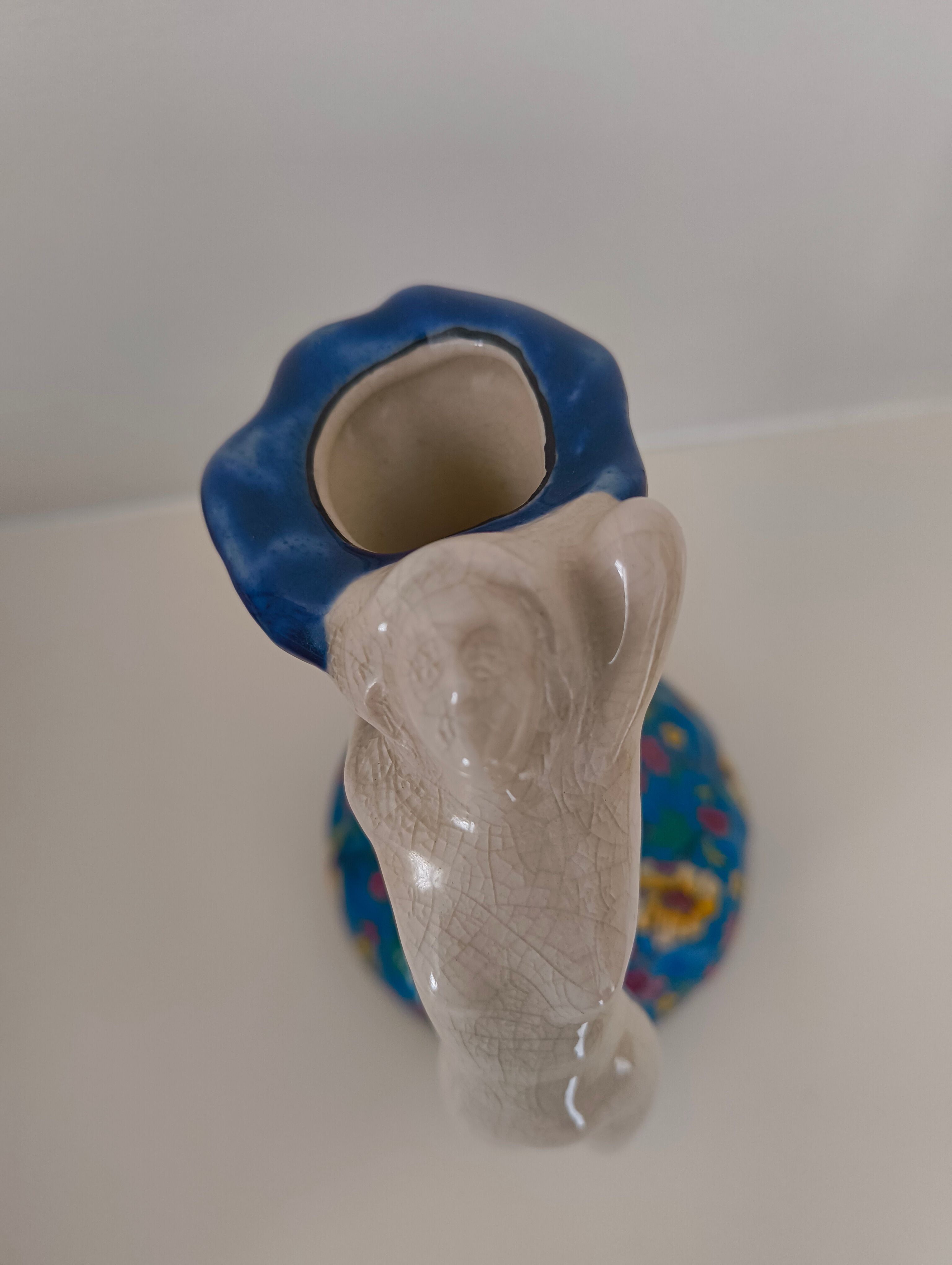 Pichet Art Déco belge signé Émaux de La Louvière