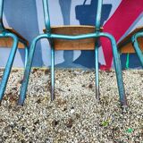 Set of 3 vintage school chairs