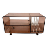 Storage furniture - vinyls in smoked Plexiglas by Michel Dumas