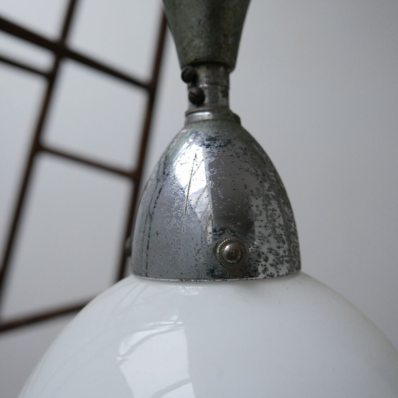 Two Tone Antique Glass Ceiling Pendants (2)