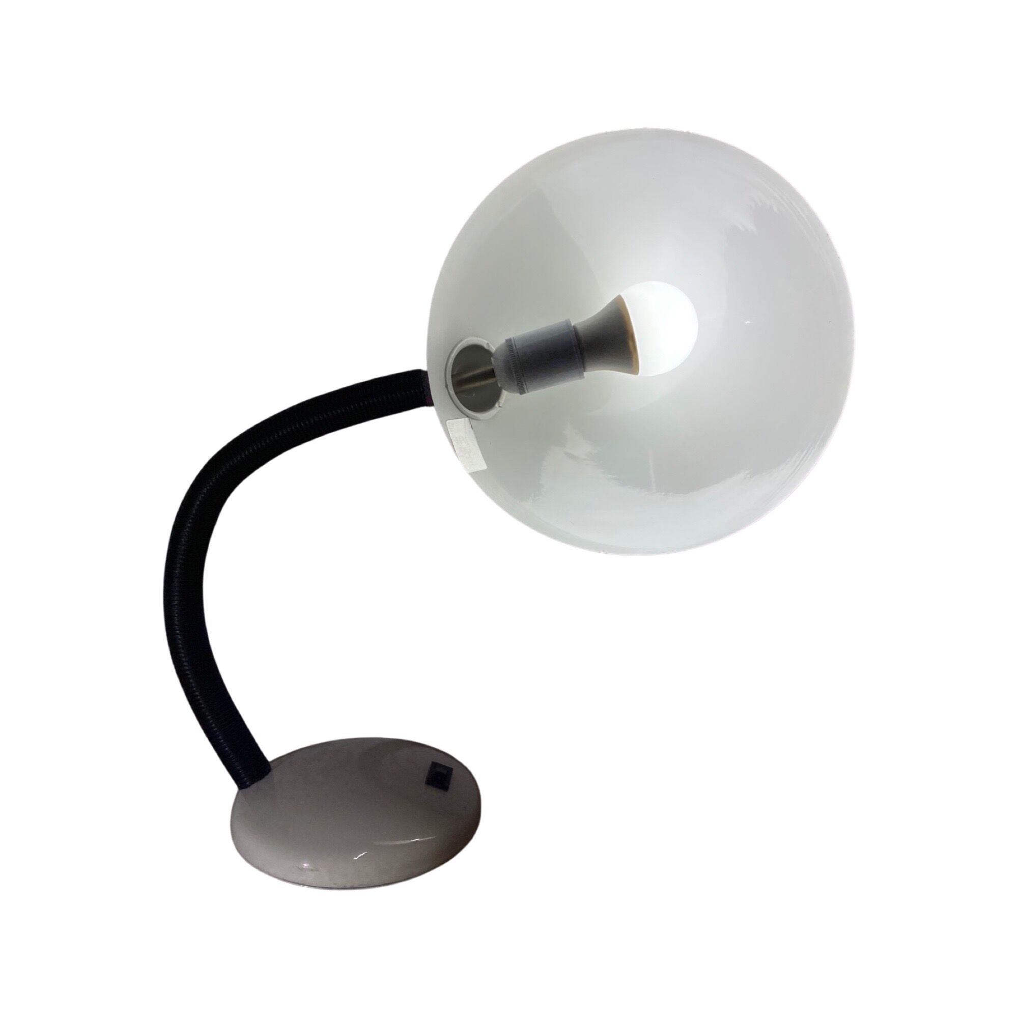 Space Age UFO Lamp - White Vintage Adjustable Desk Light 1980s | Retro Disc Lamp | Belgium Design