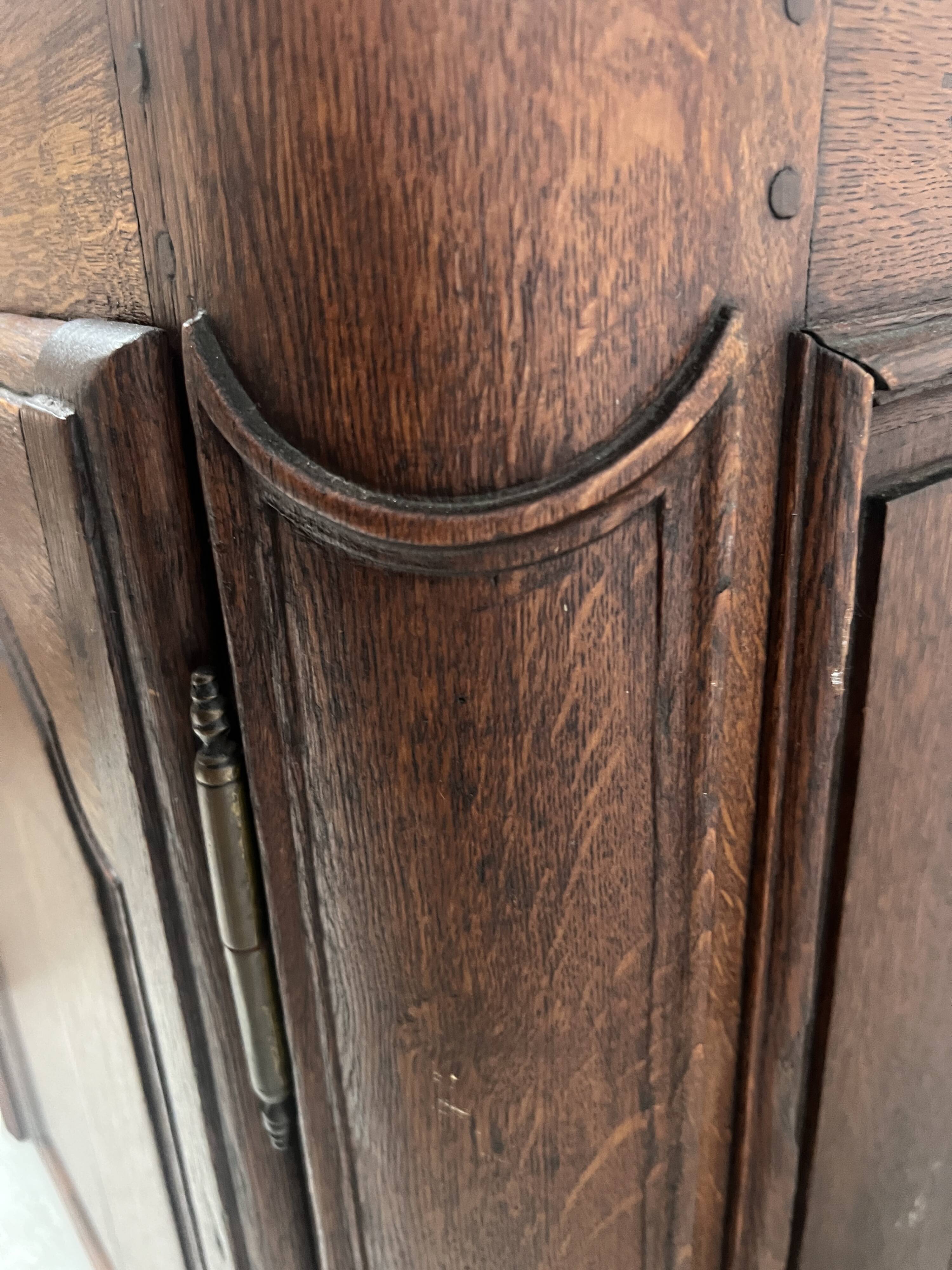 Two-door buffet in solid oak, Louis XIV style, 18th century.