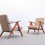Mid Century Easy Chair Model B - 310 Var in Beige Boucle