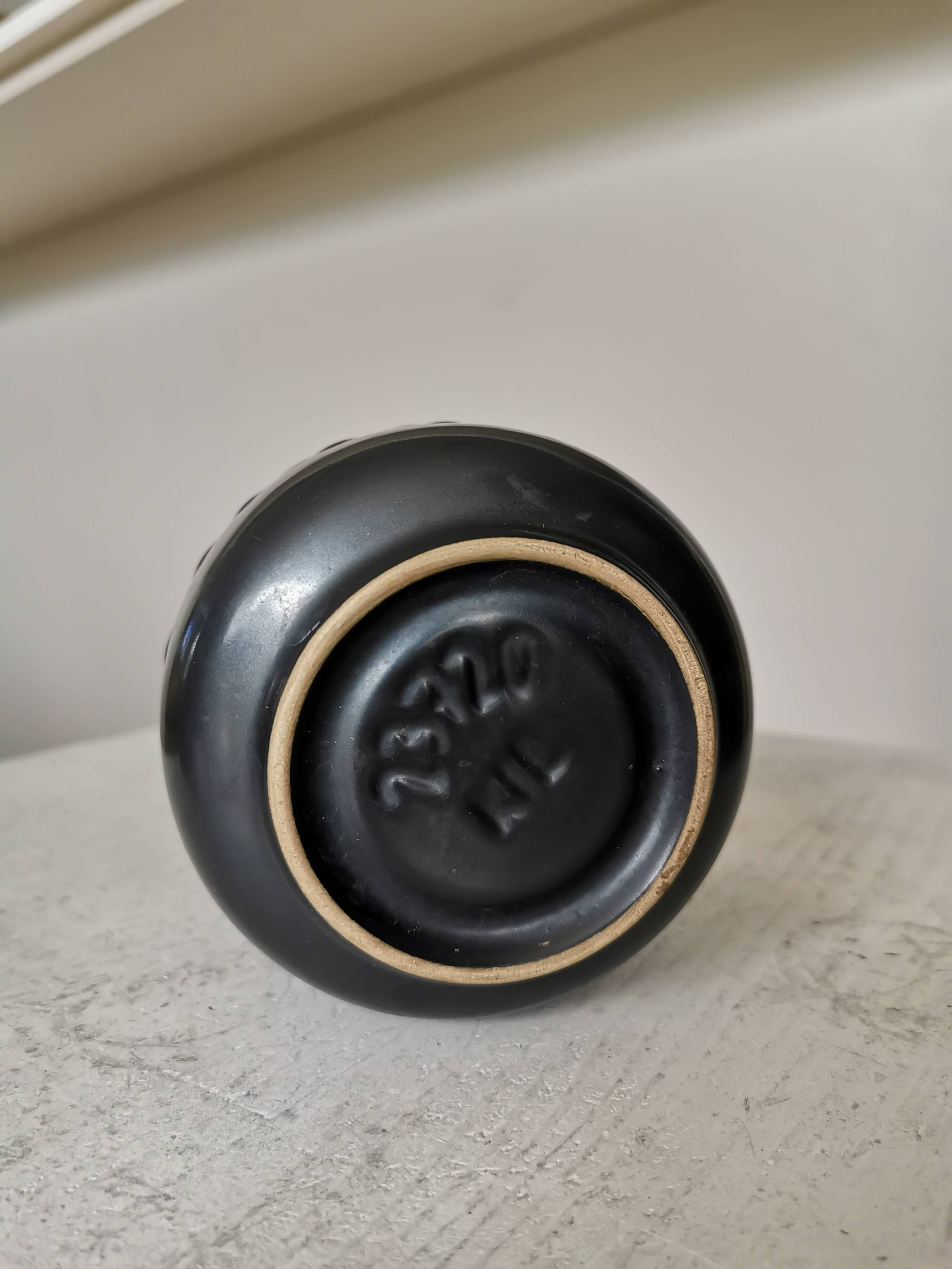 Vase vintage à glaçure lave : KIL Yougoslavie, décoration style milieu du siècle des années 1970