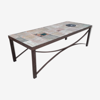 Post modernist ceramic coffee table in 60s/70s