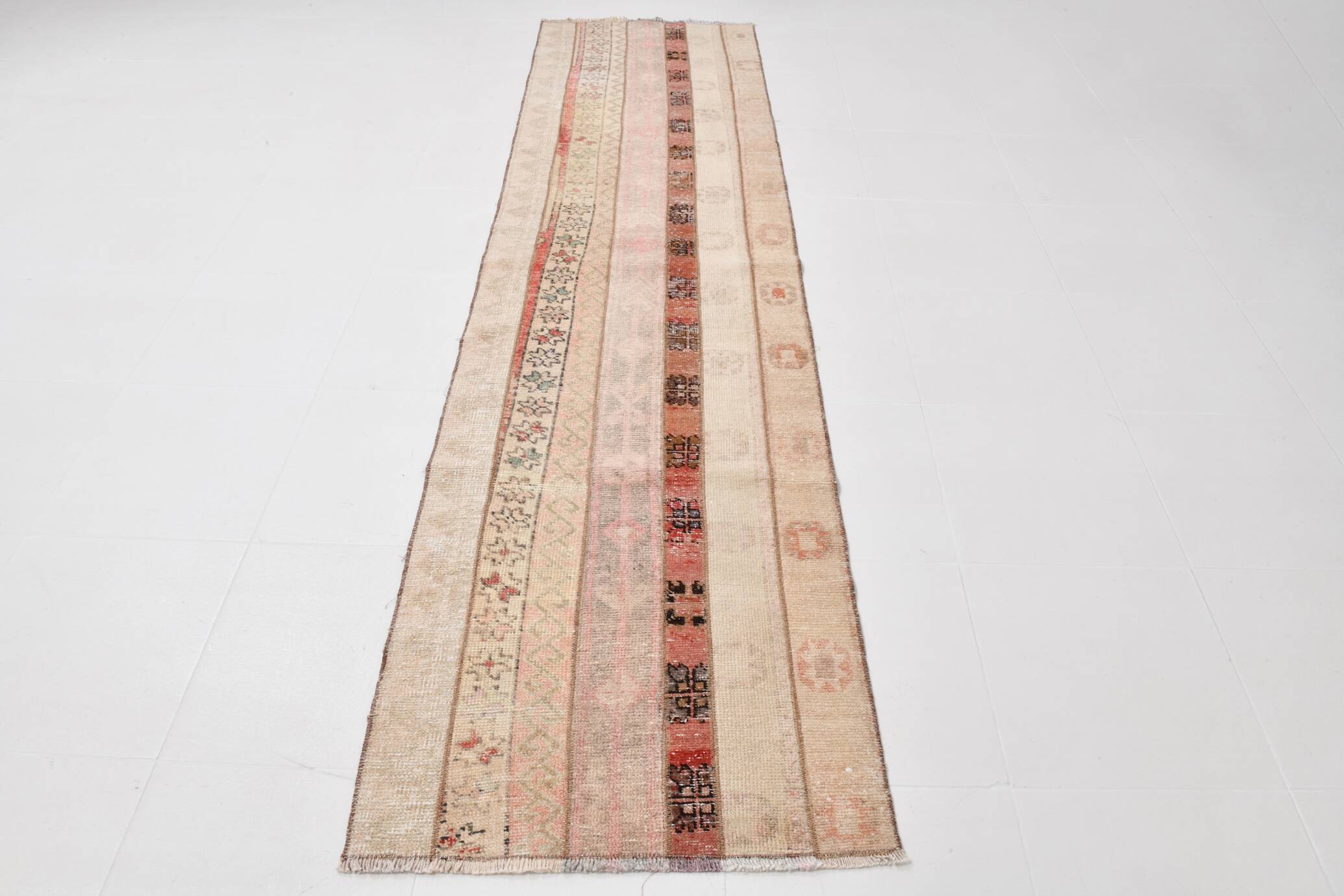 Soft & Pastel Vintage Runner Rug, 75x293Cm
