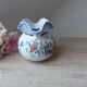 Pocket tray in the shape of a cornucopia, Rouen decoration, French ceramics.