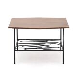 Coffee table with a wooden top, 1950s.