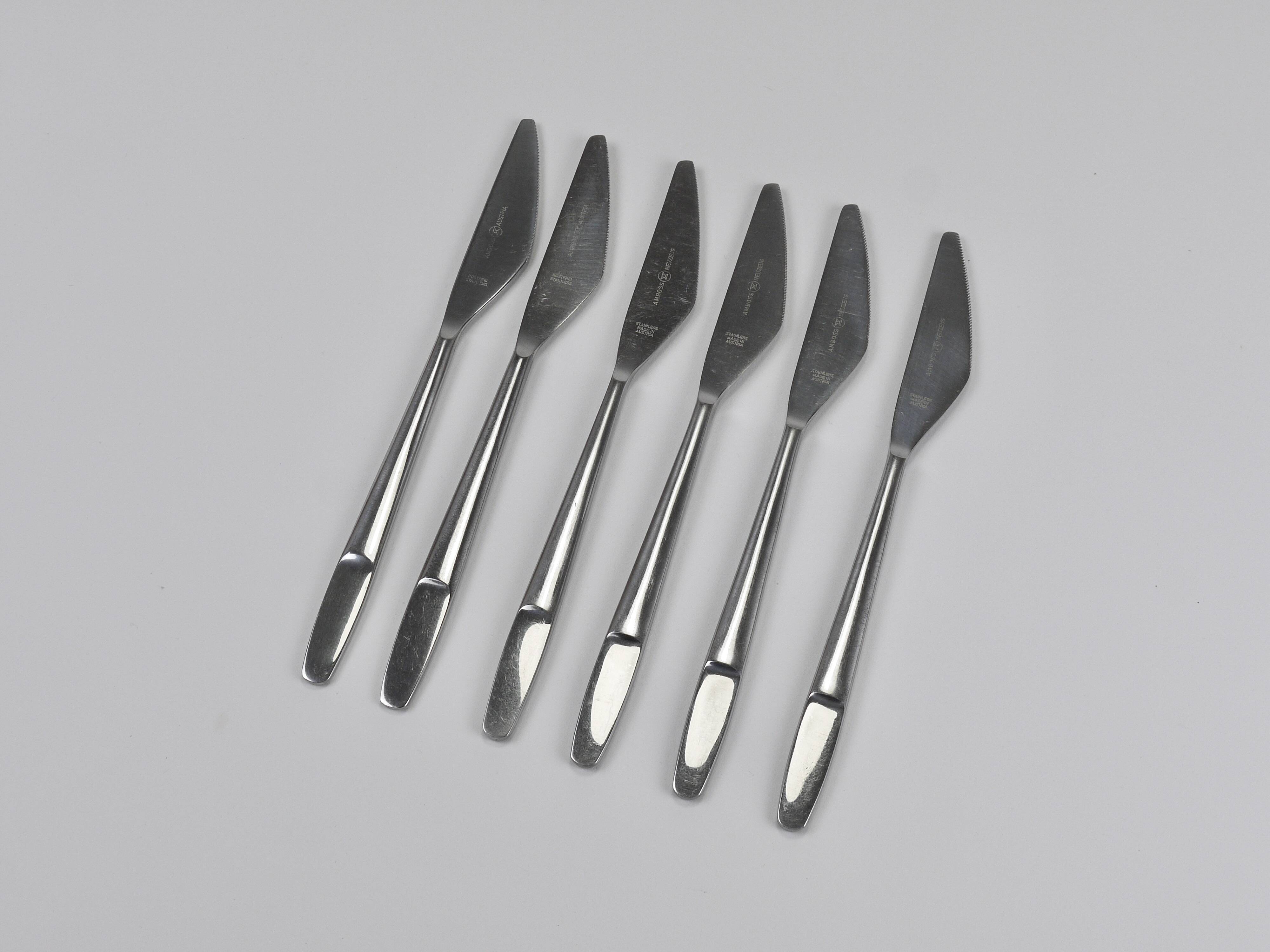 Helmut Alder Amboss Austria 2070 Flatware Cutlery for Six Persons, 1960s