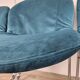 Four 1970s tubular chairs upholstered in blue velvet