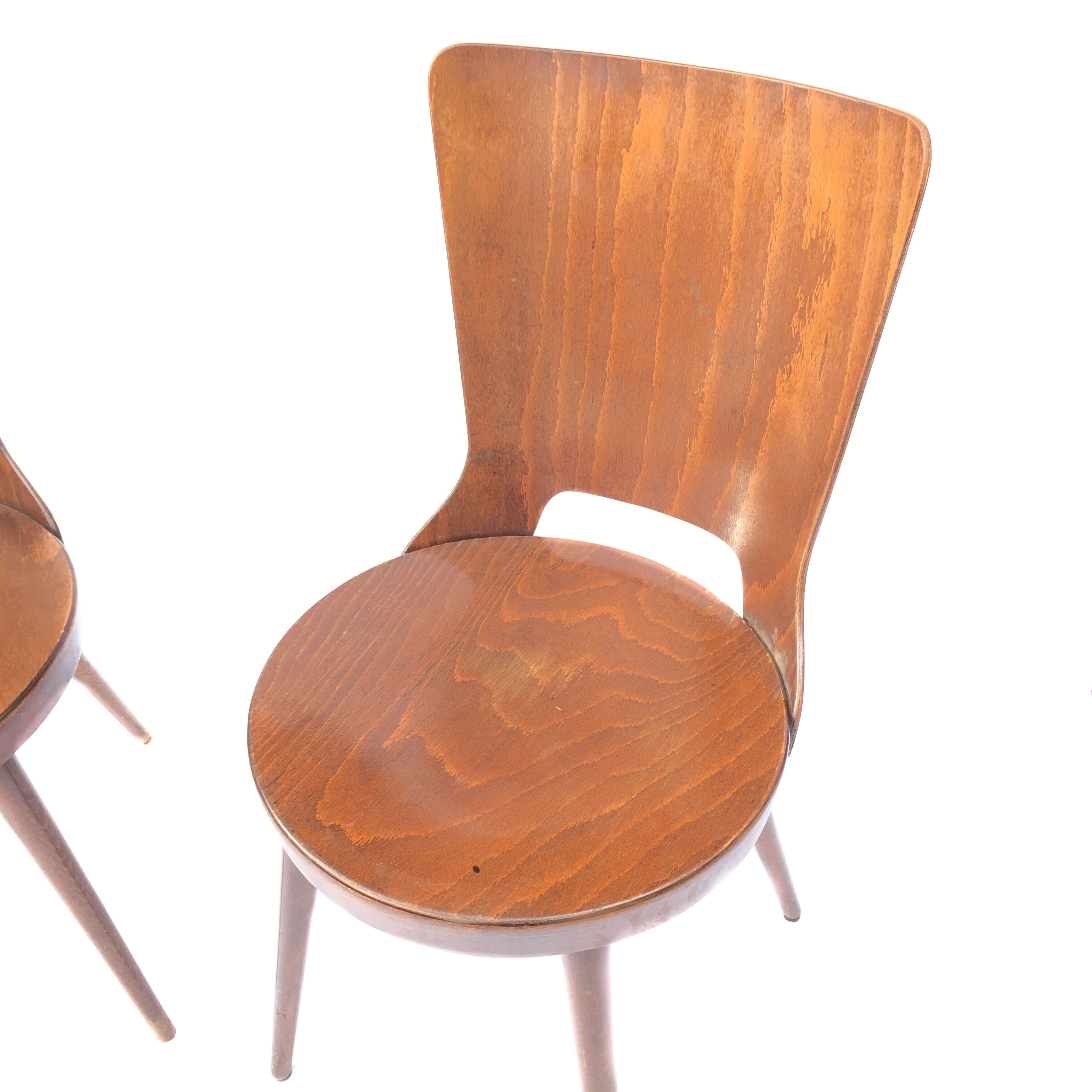 Pair of baumann chairs dove model