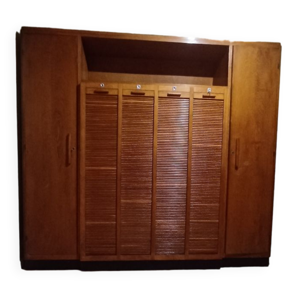 Meuble de métier dressing vintage armoire 1950 mid century Selency