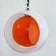 Suspension "Eclisse" en verre de Murano blanc et orange du milieu du siècle, par Carlo Nason pour Mazzega, Ita