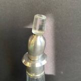 Carafe à liqueur cristal taillé et argent poinçonné Tête de Minerve