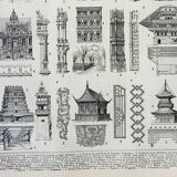 Old engraving 1898, Architecture (religious), construction • Lithograph, Original plate