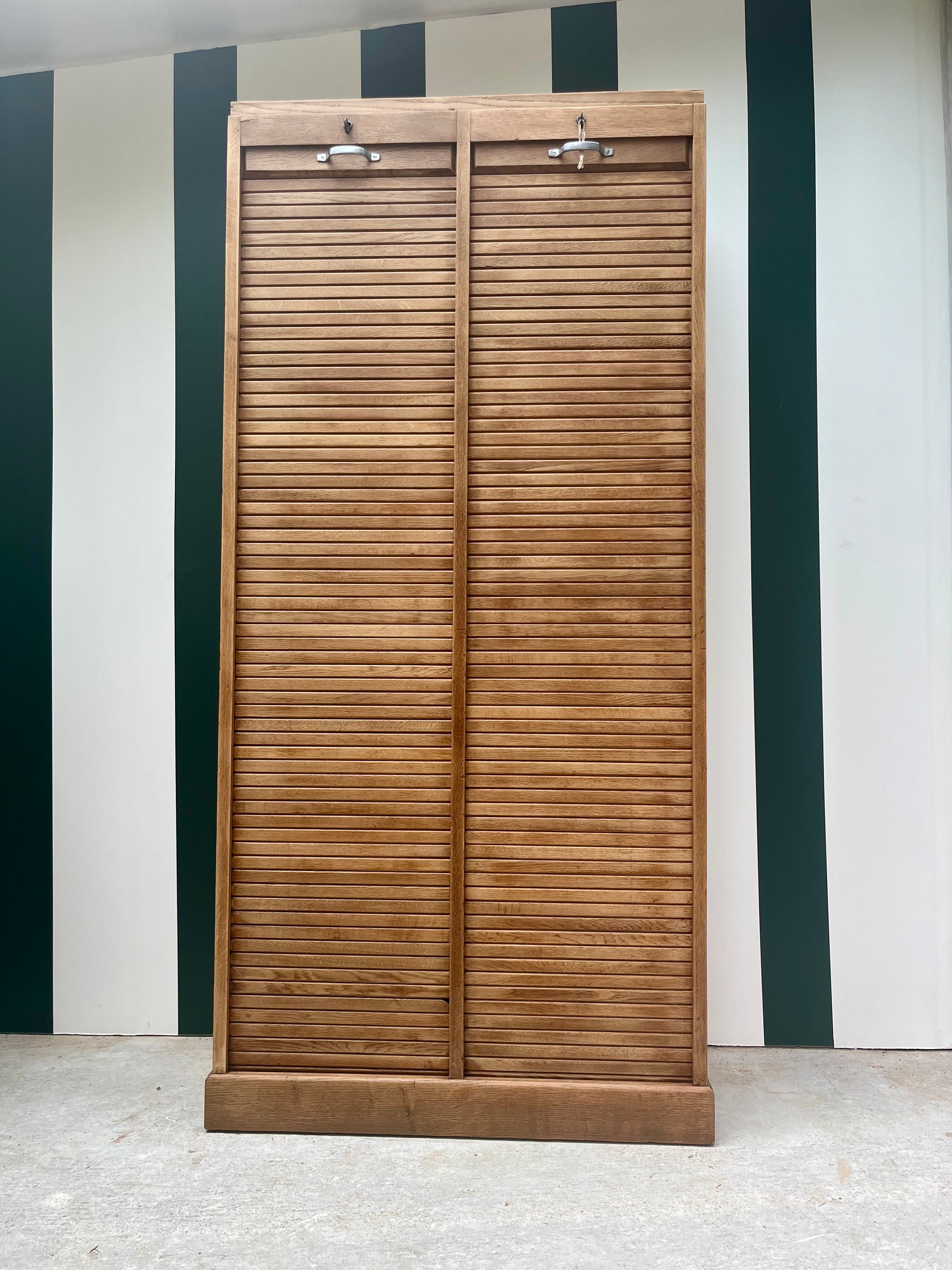 Filing cabinet with curtains