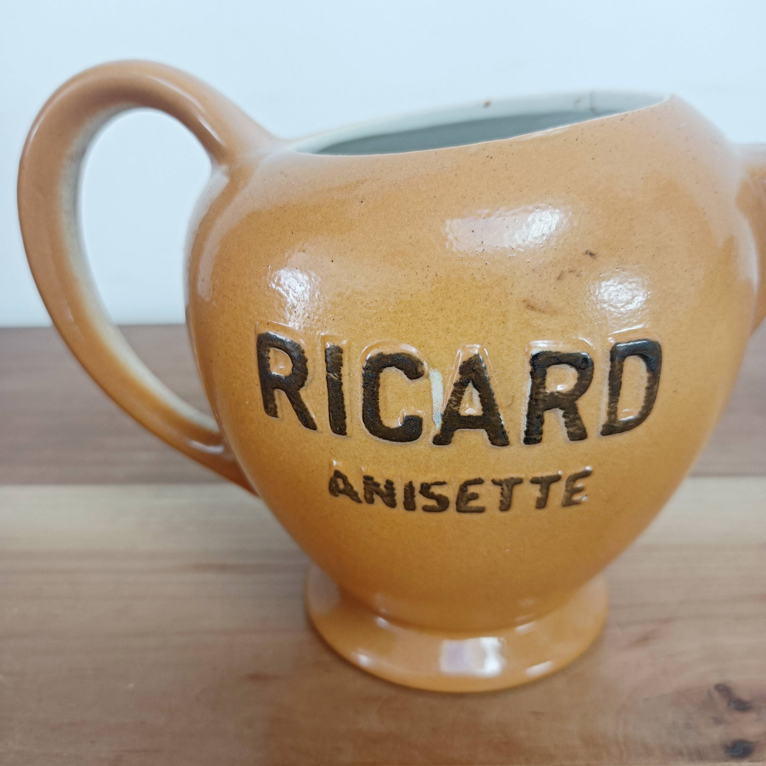 Stoneware pitcher Ricard anisette