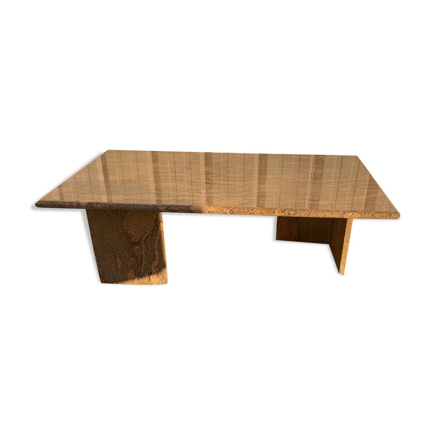 Travertine pink coffee table